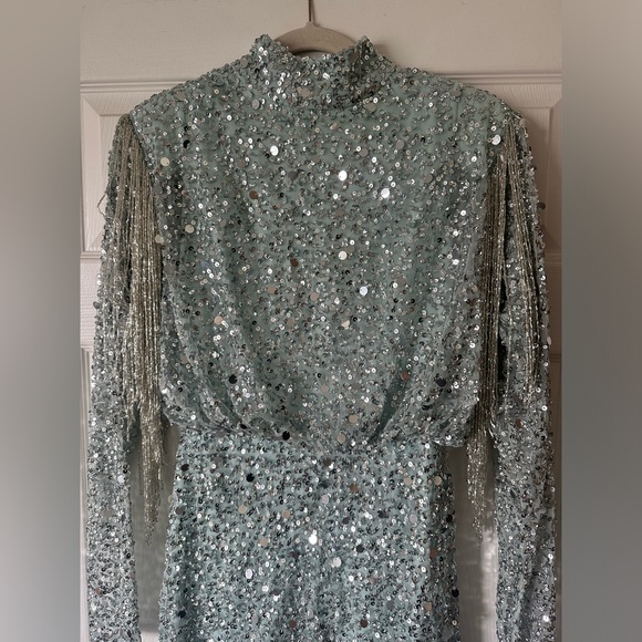 Nasty Gal Embellished Sequin Fringe Mini Dress NWT - Picture 8 of 17